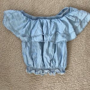 Ruffle off the shoulder top